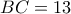 BC=13