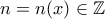 n=n(x)\in \mathbb{Z}