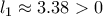 \displaystyle{l_1 \approx 3.38>0}