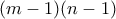 (m-1)(n-1)