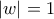 \displaystyle{|w|=1}