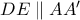 DE\parallel AA{'}