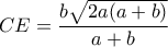 CE=\dfrac{b\sqrt{2a(a+b)}}{a+b}