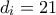 d_i = 21