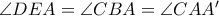 \angle DEA = \angle CBA = \angle CAA{'}