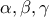 \alpha,\beta, \gamma