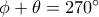 \phi + \theta = 270^\circ \phi + \theta = 270^\circ
