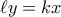\ell y=kx