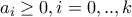 a_i \geq 0, i=0,..,k