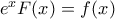 e^{x}F(x)=f(x)