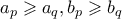 a_p \geqslant a_q, b_p \geqslant b_q