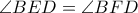 \angle BED=\angle BFD