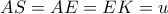AS = AE = EK = u