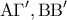 \displaystyle{ 
{\rm A}\Gamma ',{\rm B}{\rm B}' 
}