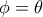 \phi = \theta \phi = \theta