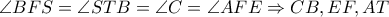  \angle BFS= \angle STB= \angle C= \angle AFE \Rightarrow CB,EF,AT