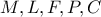 M,L,F,P,C