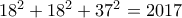 18^2+18^2+37^2=2017