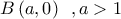 B\left( {a,0} \right)\,\,\,,a > 1