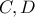  C, D