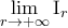 \displaystyle{\lim_{r \rightarrow +\infty} \mathrm{I}_r}