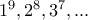 1^9,2^8,3^7,... 1^9,2^8,3^7,...