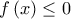  \displaystyle f\left( x \right) \le 0