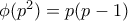 \phi(p^2)=p(p-1)