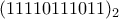 (11110111011)_2
