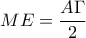 ME=\dfrac{A\Gamma }{2}