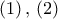 \left( 1 \right),\,\left( 2 \right)