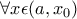  \forall x\epsilon (a,x_{0})