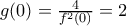 g(0)=\frac{4}{{{f}^{2}}(0)}=2