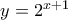 y=2^{x+1}