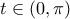 t\in (0,\pi )