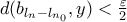d(b_{l_n-l_{n_0}},y)< \frac {\varepsilon}{2}