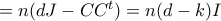 =n(dJ-CC^t)=n(d-k)I