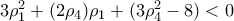 3\rho_1^2+(2\rho_4)\rho_1+(3\rho_4^2-8)<0