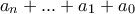a_n + ... + a_1 + a_0