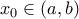 {{x}_{0}}\in (a,b)