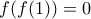f(f(1)) = 0
