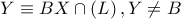 Y\equiv BX\cap \left( L \right),Y\ne B