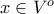 x \in V^{o}