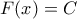 F(x)=C