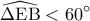 \displaystyle 
\widehat{\Delta {\rm E}{\rm B}} < 60^\circ