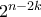 2^{n-2k} 2^{n-2k}