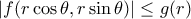 |f(r\cos \theta ,r\sin \theta)|\leq g(r) |f(r\cos \theta ,r\sin \theta)|\leq g(r)