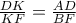 \frac{DK}{KF} =\frac{AD}{BF}