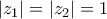|z_1|=|z_2|=1