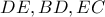 DE, BD, EC